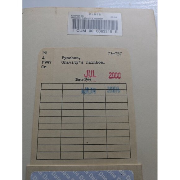 Thomas Pynchon GRAVITY'S RAINBOW First Edition 4th Printing 1973 HC Hardcover - Picture 9 of 16